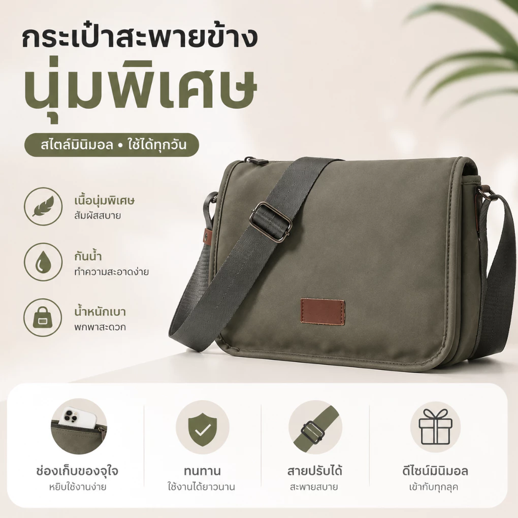 กระเป๋าคาดลำตัวหนัง PU สไตล์เรโทรสำหรับฤดูร้อนสำหรับผู้ชาย กระเป๋าสะพายไหล่แบบลำลองและทันสมัย กระเป๋าคาดลำตัวสำหรับผู้