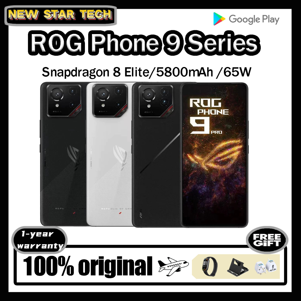 Global Rom Asus ROG Phone 9 Pro/Snapdragon 8 Elite/5800mAh 65W ROG /ROG Phone 9 Gaming Phone | สนับสนุนไทยและ Google