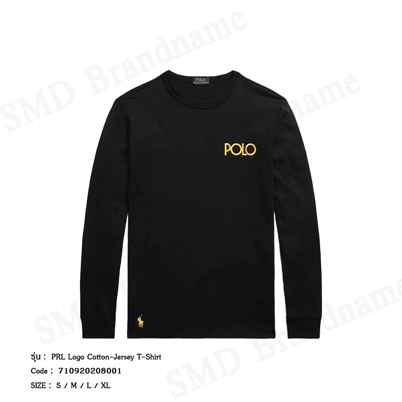 Polo Ralph Lauren เสื้อยืดแขนยาวผู้ชาย รุ่น PRL Logo Cotton-Jersey T-Shirt Code : 710920208001