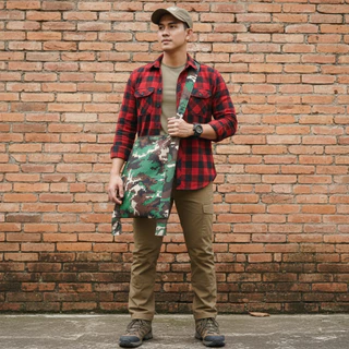 (4 ใบ 100) ย่ามลายทหาร ผ้าเวสปอย เกรด AAA ไซส์ใหญ่ 15x16 นิ้ว ลายพราง หนา ทนทาน ถุงย่ามเอนกประสงค์ ไร้รอยต่อกลางผ้า
