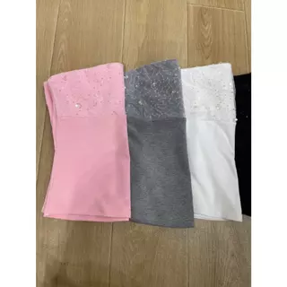 B-387 เสื้อเกาะอกผ้ายืดแต่งดีเทลน่ารัก ผ้านุ่มใส่สบาย