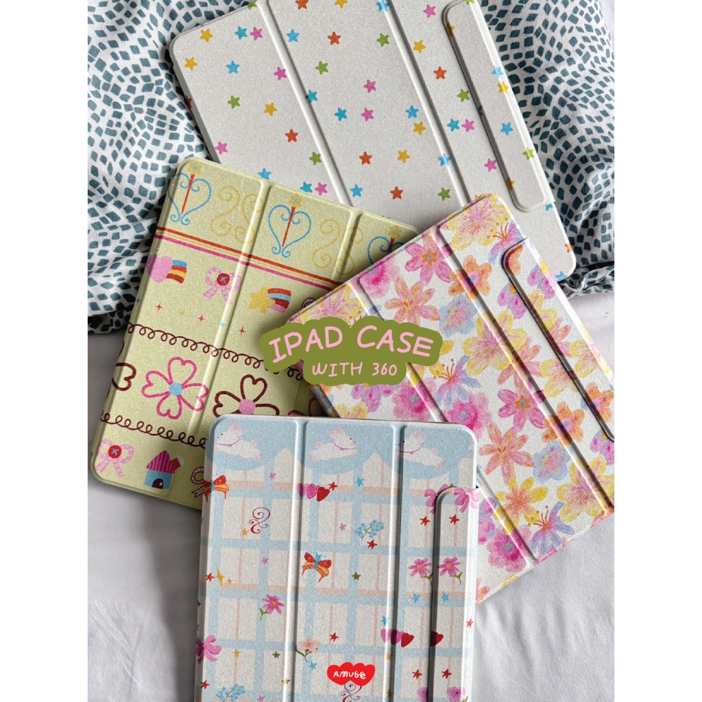 amuse stuff-🌼 360° Rotate iPad Case ✨📚 เคสไอแพดหมุนได้360°