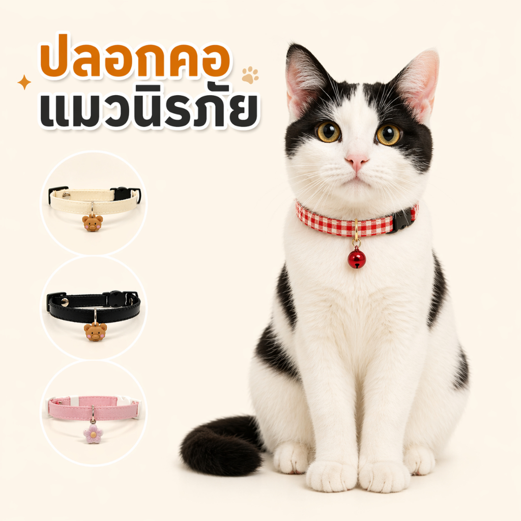 ปลอกคอนิรภัยแมว มินิมอล ปลอดภัย