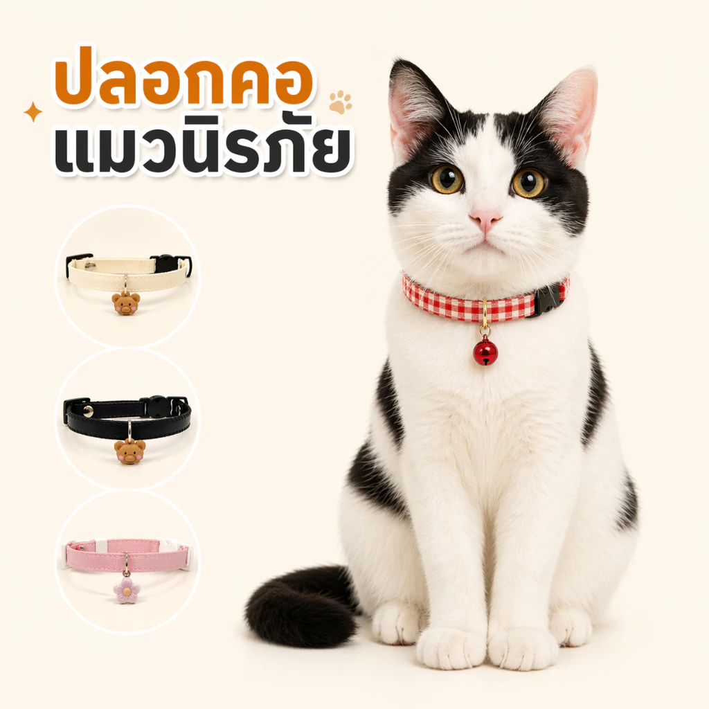 ปลอกคอนิรภัยแมว มินิมอล ปลอดภัย