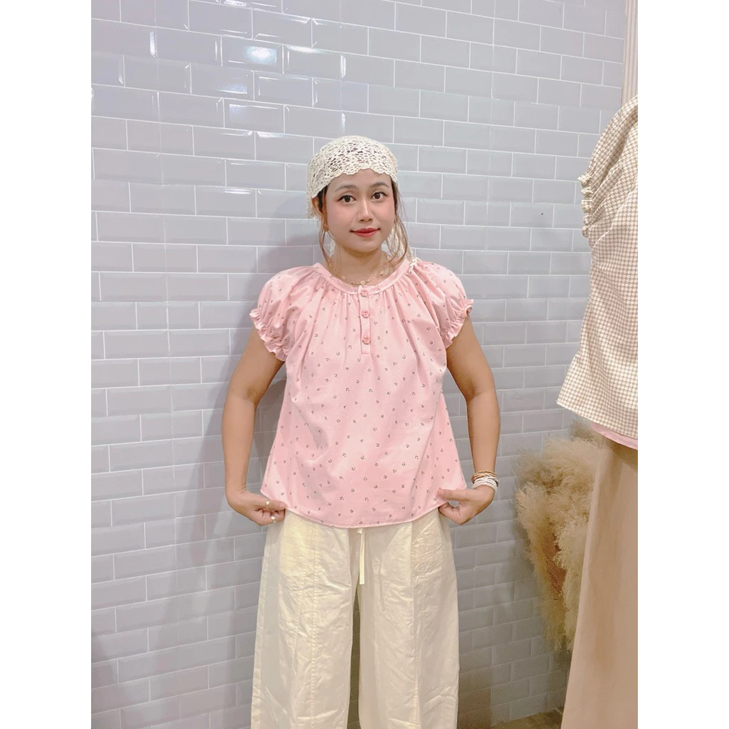 เสื้อแขนสั้นแขนตุ๊กตา ลายดอกไม้ B23 thumbnail 10
