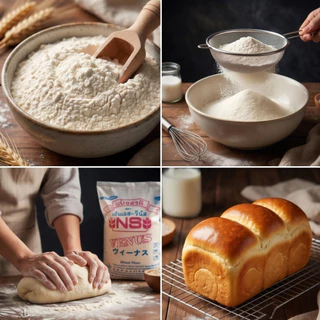 แป้งวีนัส NS-Venus Bread Flour แป้งขนมปังญี่ปุ่น ไม่ขัดสี นิสชิน วีนัส ทำโชกุปัง เนื้อเบา
