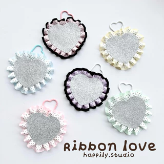 พร้อมส่ง พวงกุญแจ Ribbon love 🎀🩷 พวงกุญแจริบบิ้นหัวใจ handmade น่ารัก ขนาด 13cm