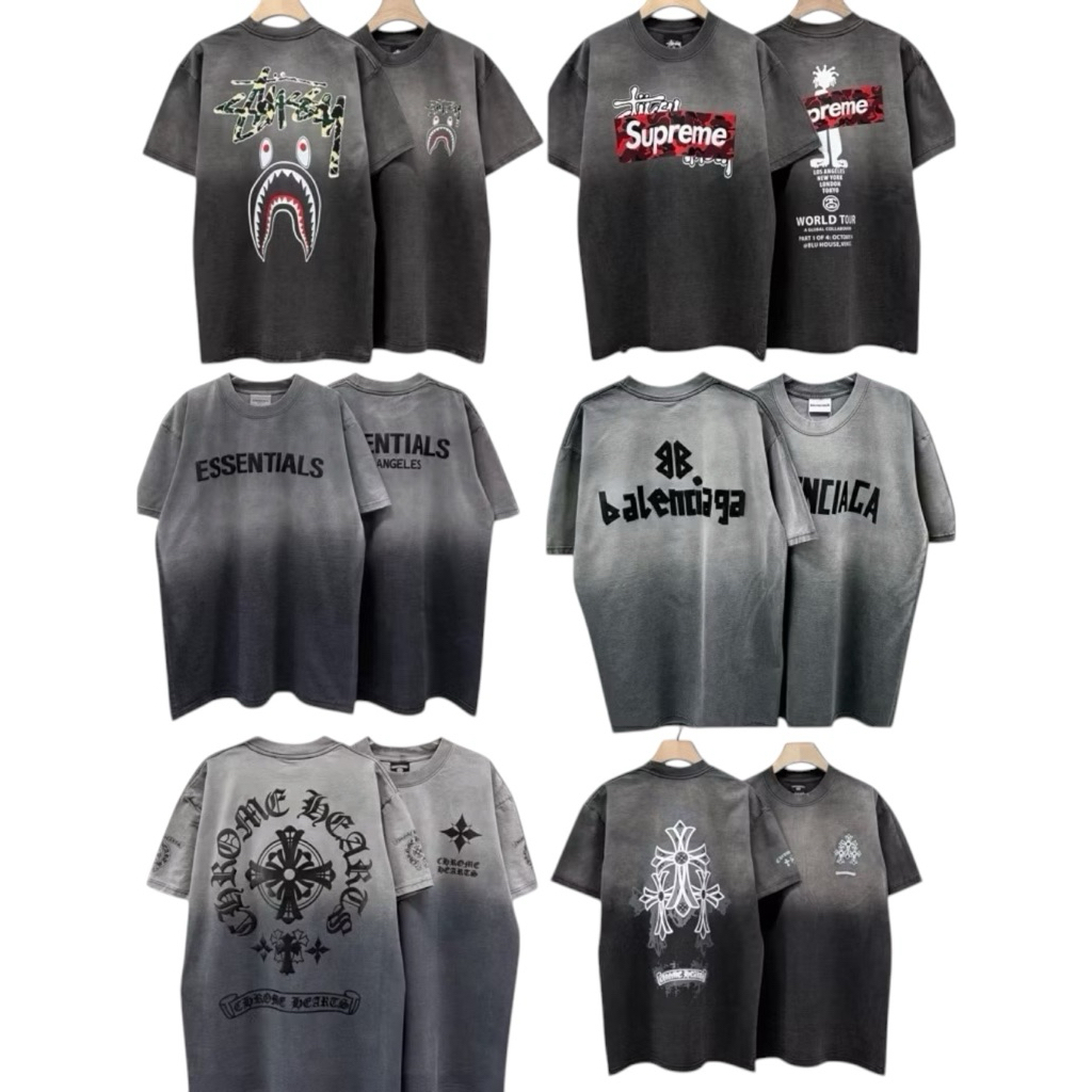 เสื้อยืดผ้าฟอกไซร์M F อก40-42 44-46