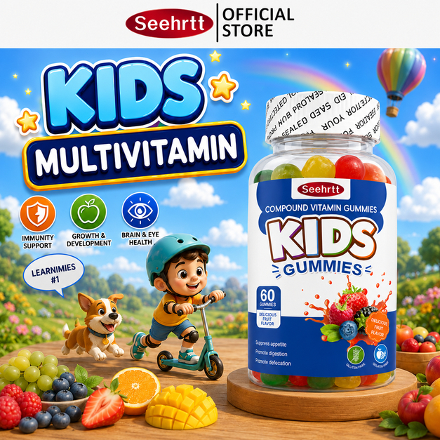 Seehrtt Multivitamin Gummies วิตามินรวมกัมมี่ อาหารเสริม โภชนาการที่สมดุล เสริมสร้างภูมิคุ้มกันให้ร่างกาย บํารุงสมอ 100P