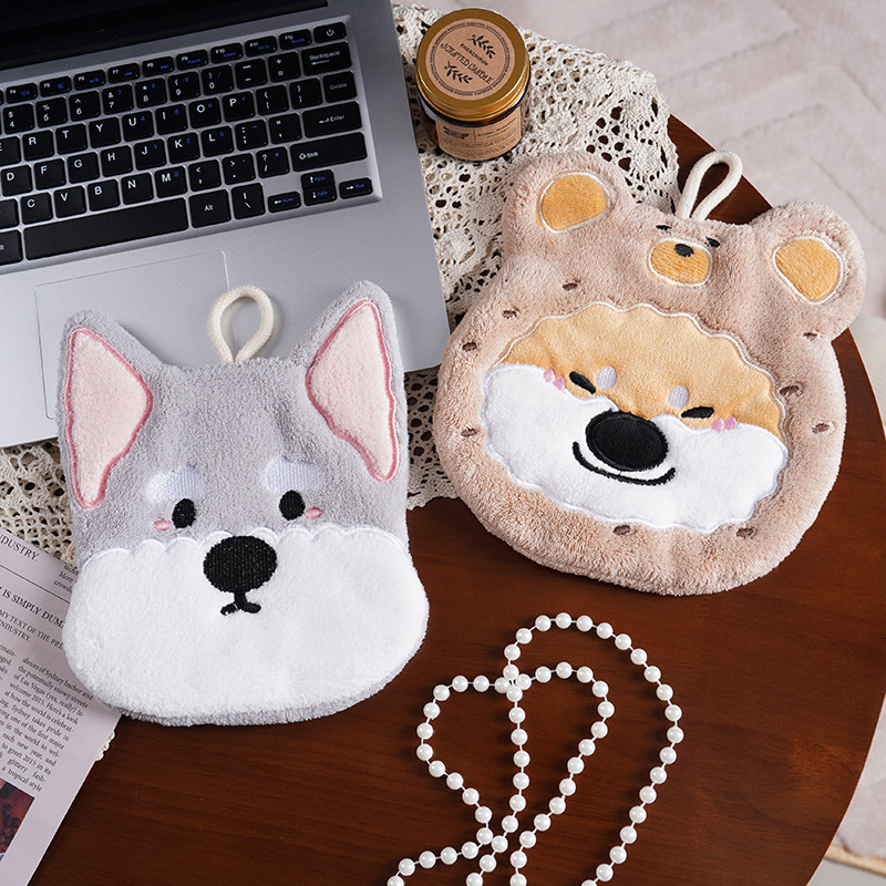 พร้อมส่ง!! ผ้าเช็ดมือแบบแขวน ผ้าเช็ดลายการ์ตูน animal น่ารัก