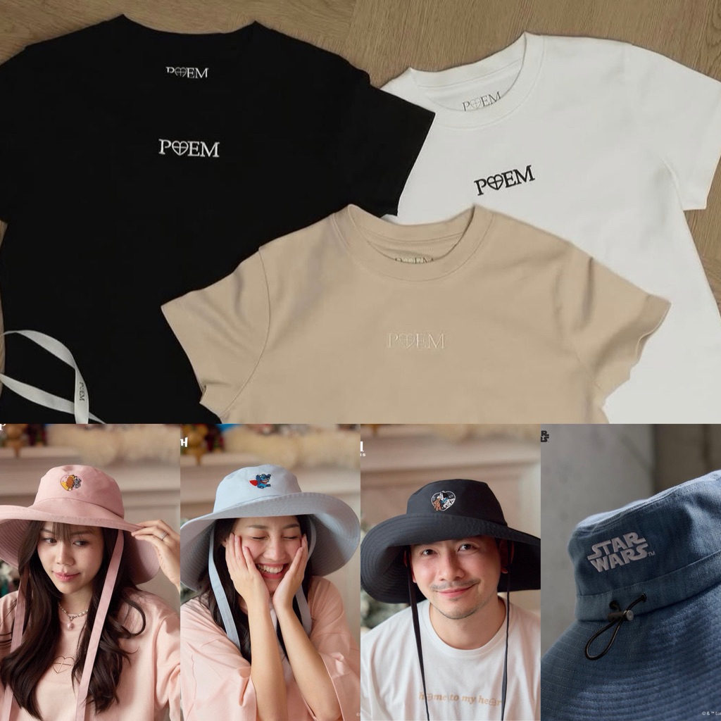 💥พร้อมส่ง ส่งด่วน 4ชม 💥ของใหม่💕เสื้อยืด Hometomyheart - Disney, Olaf, The Castle / Star wars / หมวก Bucket Hat / Poem