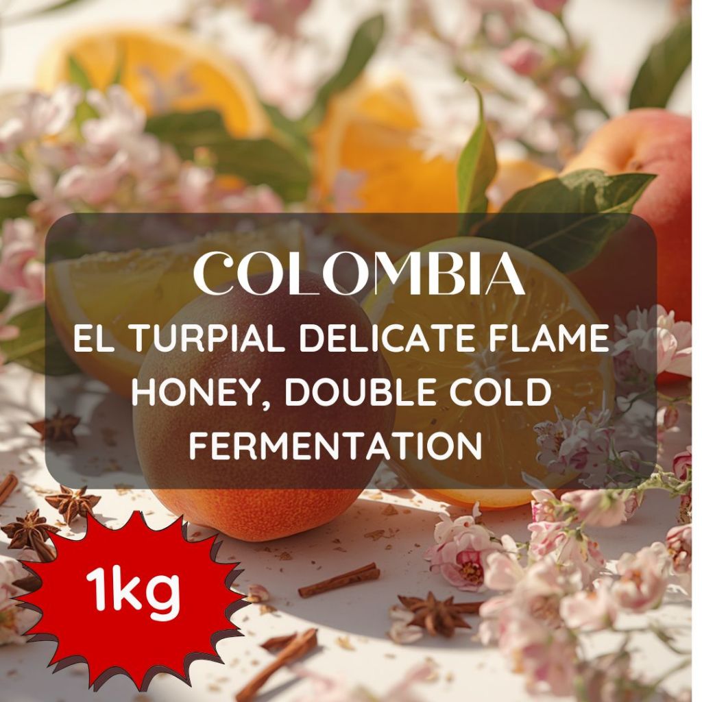 สารเมล็ดกาแฟ Colombia El Turpial Delicate Flame Honey, Double cold ขนาด 1000g