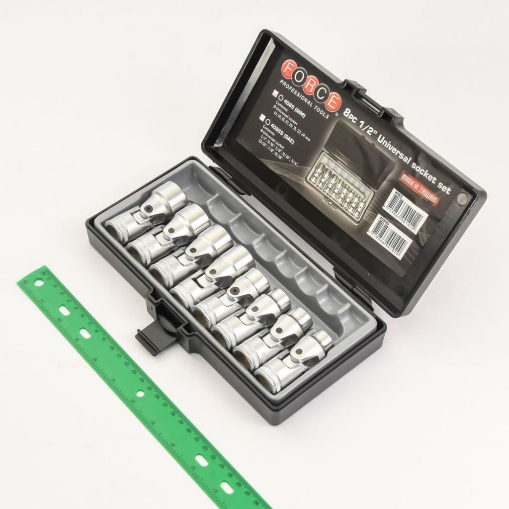 FORCE 4085 ลูกบล็อก ชุดลูกบ็อก 1/2" คออ่อน 8ชิ้น