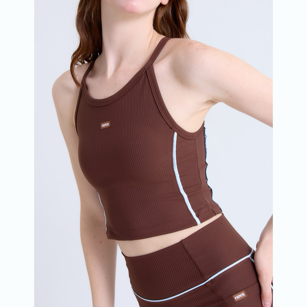Mood Sculpt Tank - สปอร์ตบราตัวยาว มีฟองน้ำในตัว กระชับ ช่วยซัพพอร์ต (Removable Pad) | THE MOOD MOVE