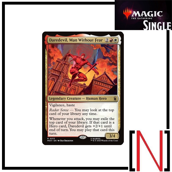 [MTG][Single][MSH] Daredevil, Man Without Fear ระดับ Rare [ภาษาอังกฤษ]