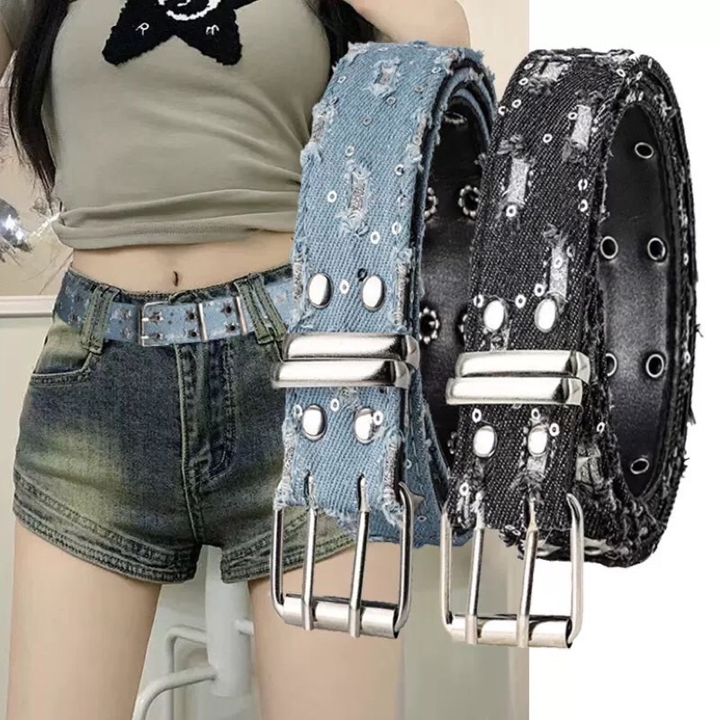 พร้อมส่ง เข็มขัดnew ลายขาด กับ เข็มขัดหนังผู้หญิง  ดีไซต์ดาวสองดวง ปรับระดับได้ สีพื้น สวยมาก