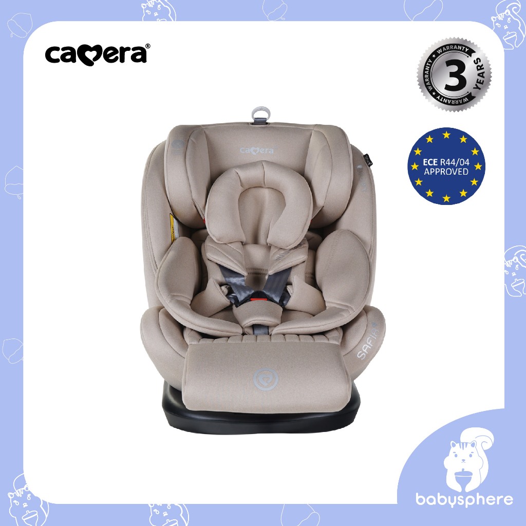 CAMERA | คาร์ซีท SAFIA 3 | สำหรับเด็กแรกเกิดถึง 12 ปี หมุนได้ 360° พร้อมเบาะรองขาผ้าแบบ First Class