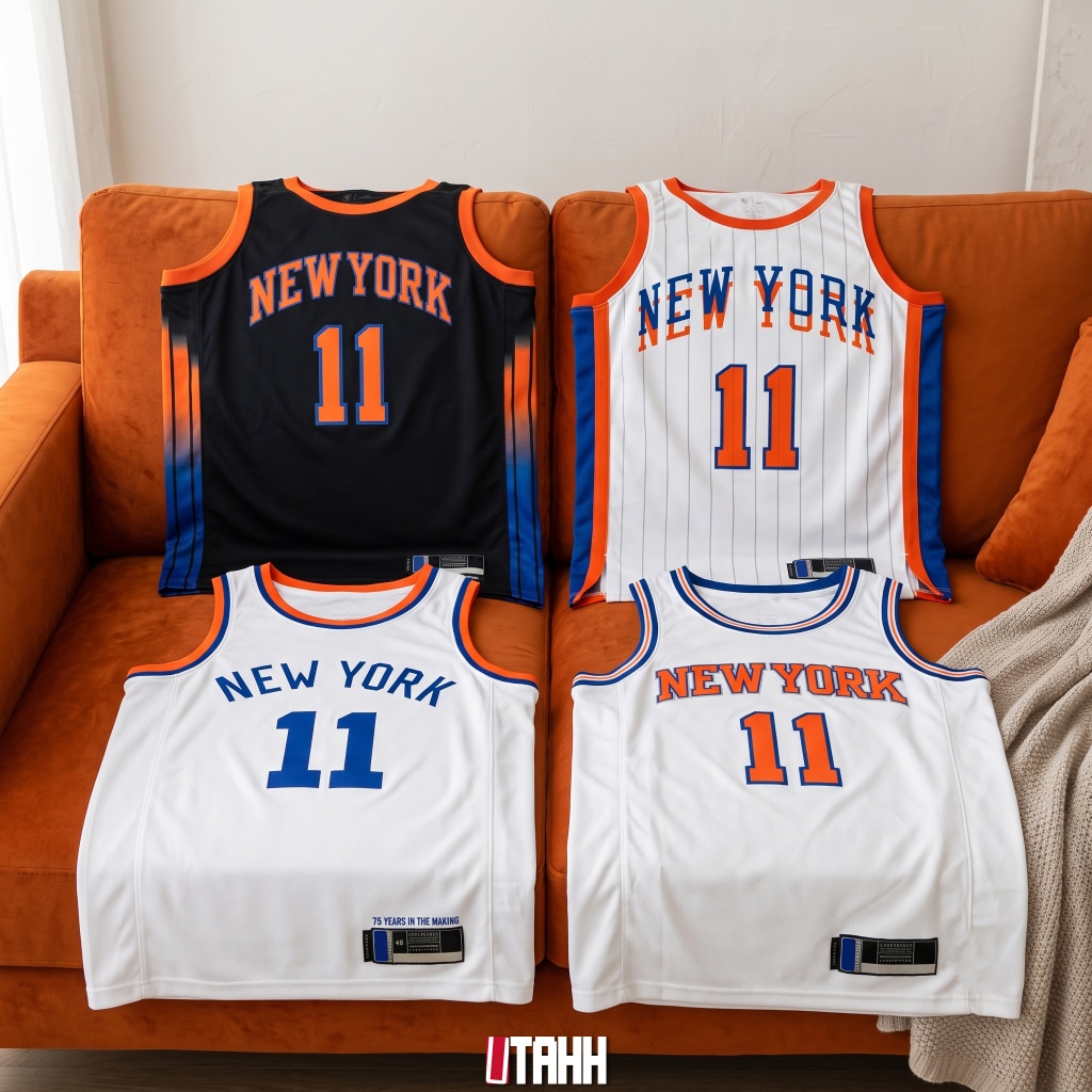 Jalen Brunson [Knicks] เสื้อบาสเกตบอล Basketball Jersey แบบอัดร้อน HOT PRESS 240