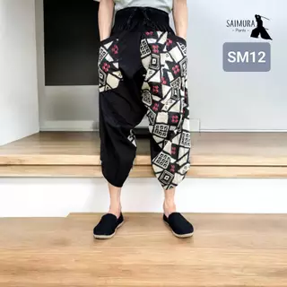 🇹🇭สินค้าพร้อมส่ง กางเกงทรงซามูไร ยาวห้าส่วนใสได้ถึงเอว45" งานผลิตในไทย