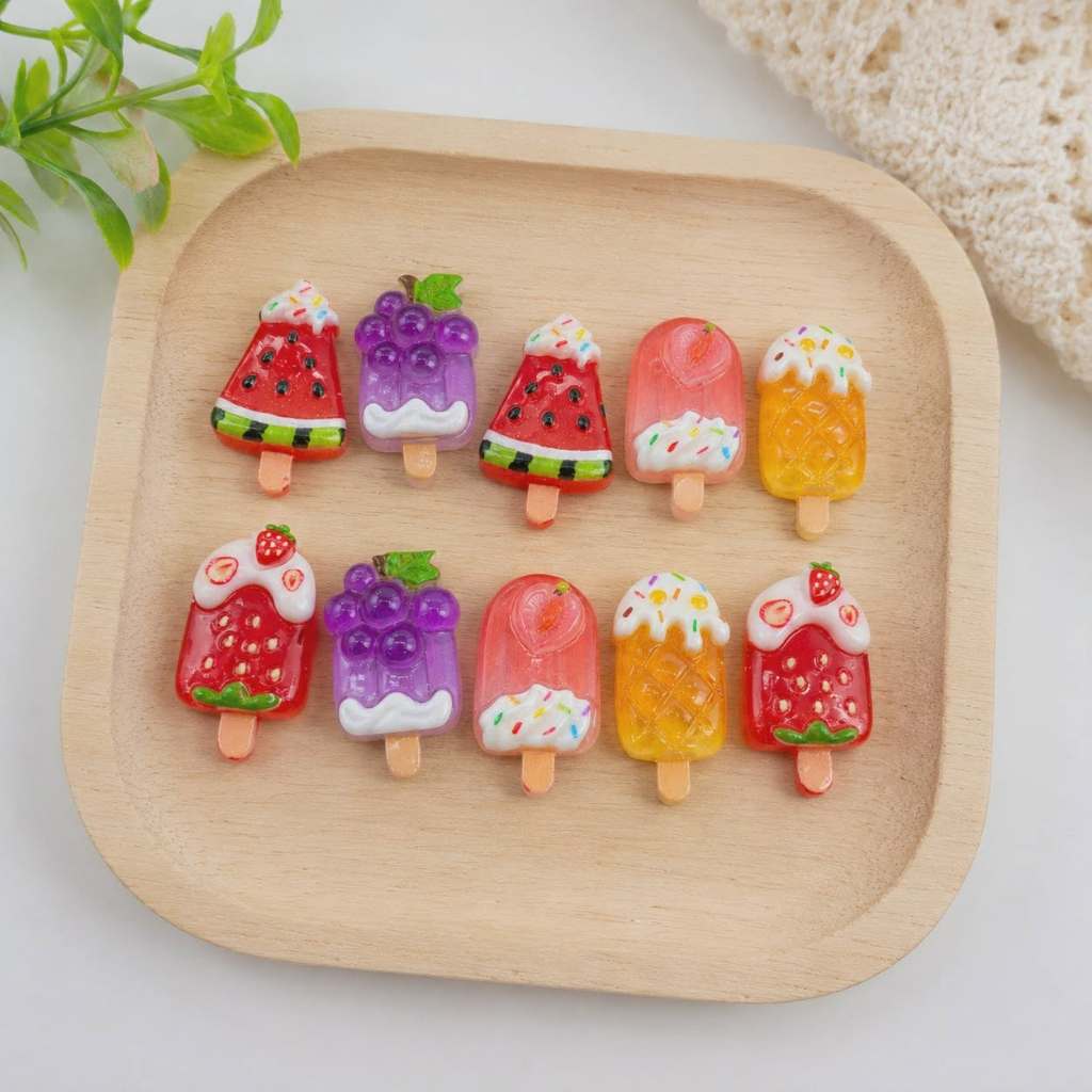 J064A ไอศกรีมแท่งแสนสดชื่นของเล่นจิ๋วดีไอวาย 10 ชิ้น