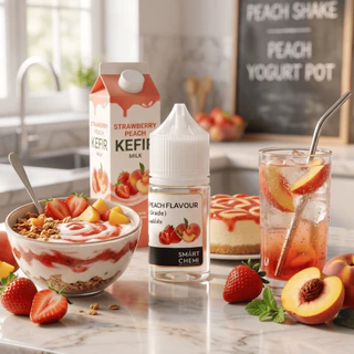 กลิ่นผสมอาหารเข้มข้น กลิ่นสตรอเบอร์รี่พีช ( Strawberry Peach) Flavour, ละลายน้ำ ( Water Soluble ) 30 g, 100 g