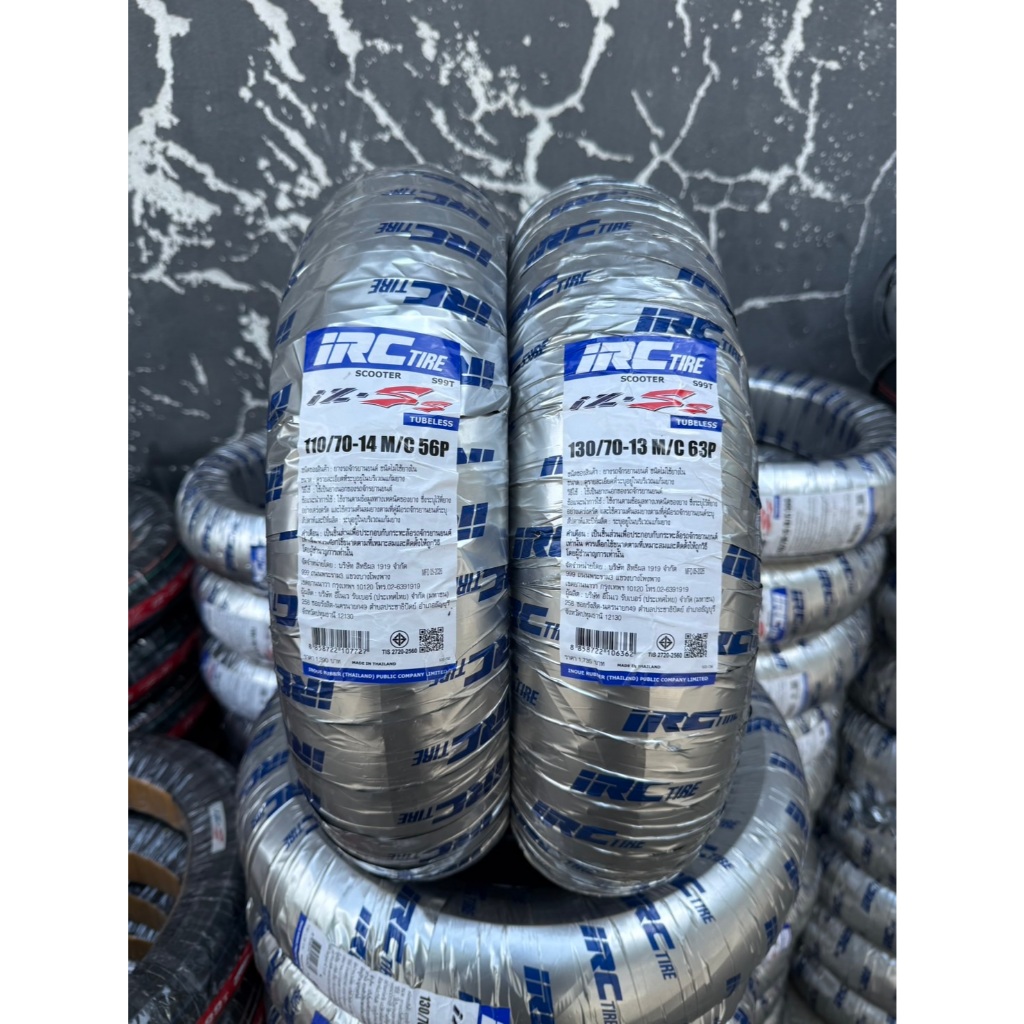 ยาง IRC iZ-S รถ PCX160 ขนาดล้อเดิม ยางหน้า 110/70-14 ยางหลัง 130/70-13 ขายเป็นคู่