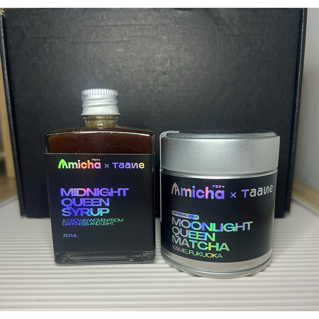 Amicha x TAANE Moonlight Queen Matcha 20 g. & Midnight Queen Syrup 50 Ml.