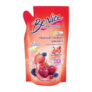 (แพ็ค 6 ถุง) BeNice บีไนซ์ ครีมอาบน้ำ แบบถุงเติม 400 มล.