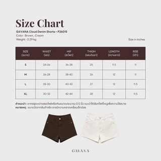 GAVANA Cloud Denim Shorts กางเกงยีนส์ขาสั้นทรงเอวสูง (High-Waisted Denim Shorts) ✨ #P26015