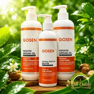 Gosen โกเซ็น เคราติน อาร์แกน ออยล์ รีแพร์ริ่ง แชมพู / คอนดิชันเนอร์/ Oil อาหารผม