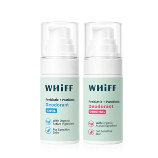 Bundle Set (Original+Cool) WHIFF Deodorant เซรั่ม สเปรย์ระงับกลิ่นกาย ระงับกลิ่นนาน 24 ชม. แห้งไว ปราศจากสีและกลิ่น 50ml