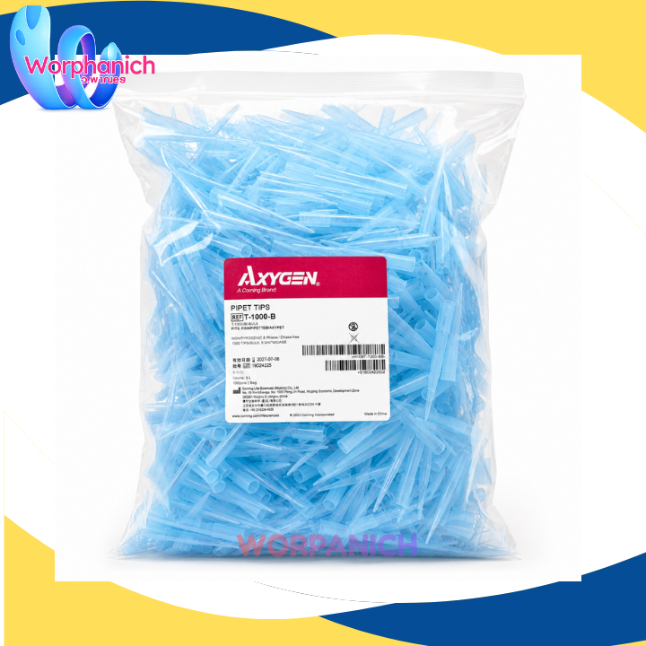 "Axygen" ปิเปต ทิป  Pipette Tip 1000ul. สีฟ้า ยี่ห้อ Axygen