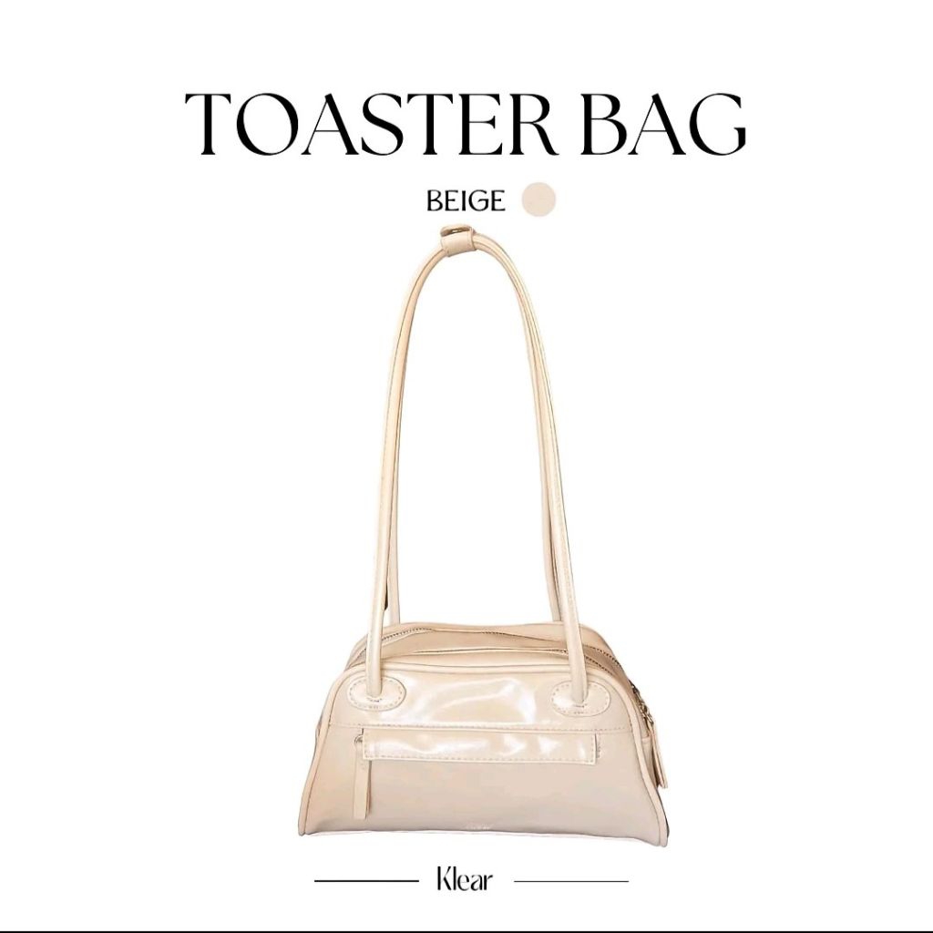 ส่งต่อ กระเป๋า klear studio Toaster bag เทียบ1 สภาพดี มือสอง มือ2 สีครีมเบจ
