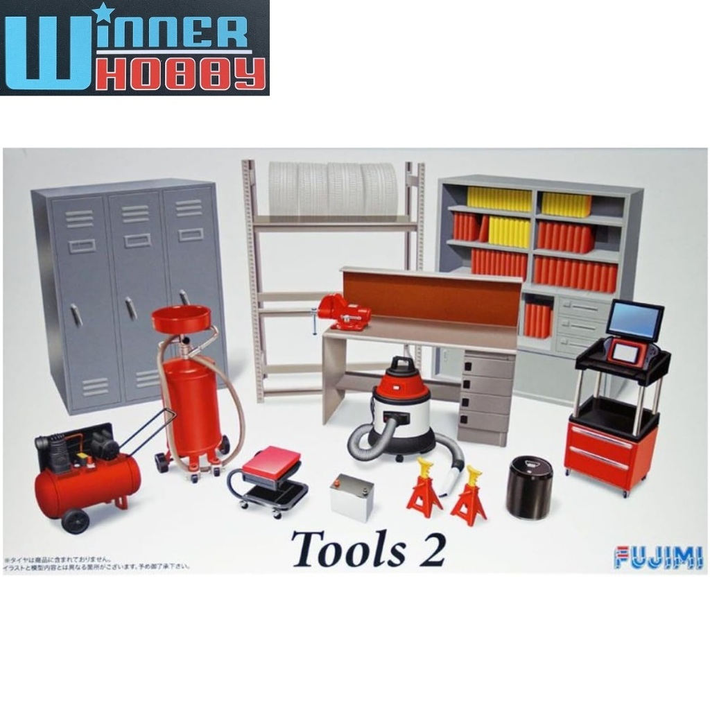 Fujimi GT-26 Garage & Tools No.2 1/24 Plastic Model Accessories ชุดอุปกรณ์อู่ซ่อมรถ โมเดลตกแต่ง Gara