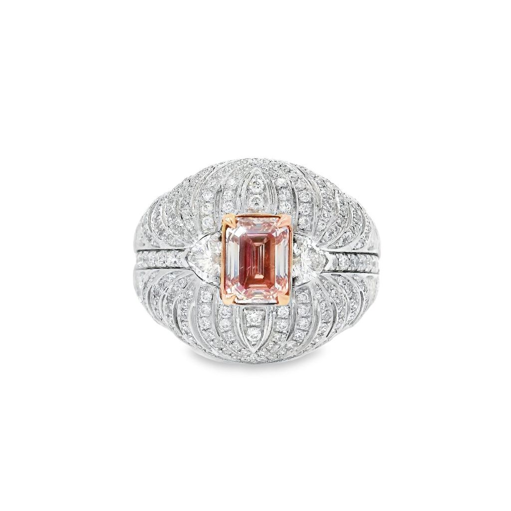 1.01 Carat Fancy Pink SI1 Clarity Diamond Ring
