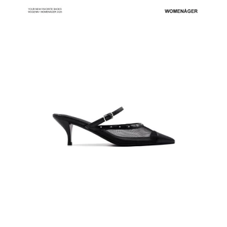 WOMENAGER - Mogenn สี Black รองเท้าหัวแหลมส้นสูง สวมใส่ง่าย