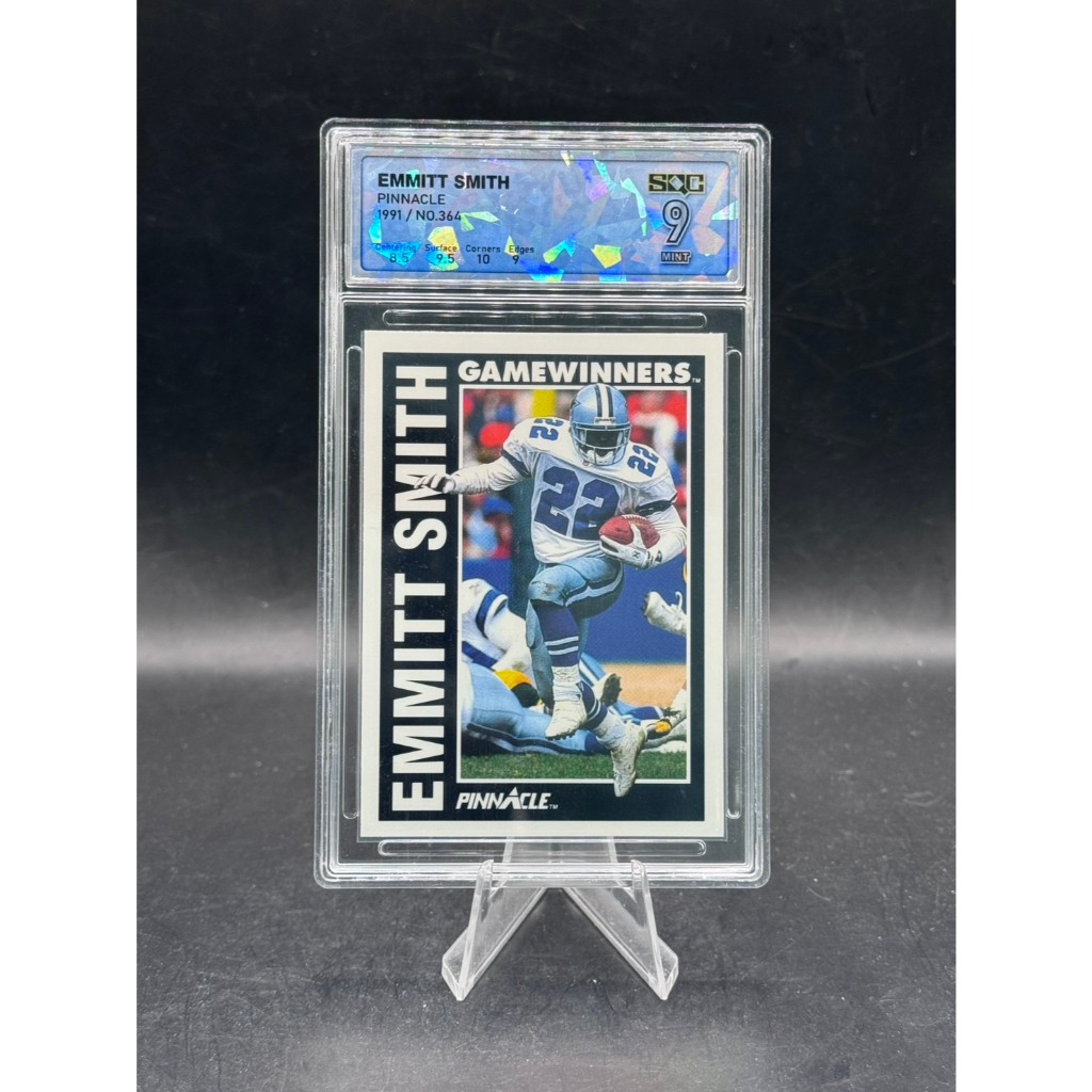 Emmitt Smith - 1991 Pinnacle - "GameWinners" - SQC Graded 9 Mint