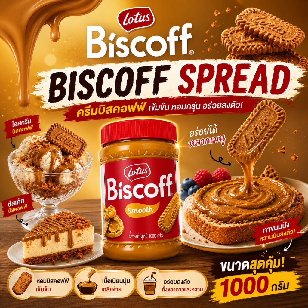 Biscoff Spread Smooth ขนาด 1 kg