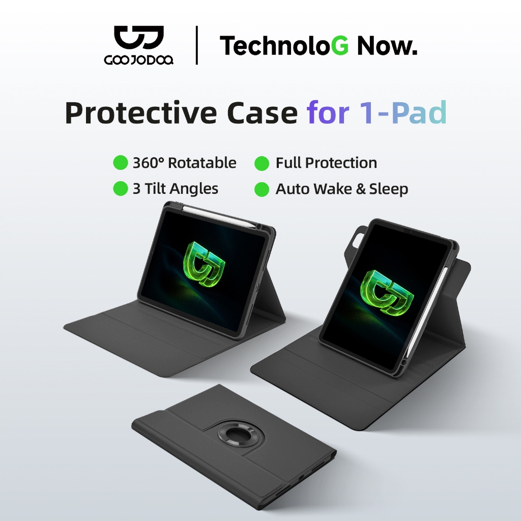 GOOJODOQ เคสไอแพด หมุนได้ 360° ที่ใส่ดินสอ เคส Ipad Air 4 5 Pro 11 12.9 Gen7 8 9 10 Air6