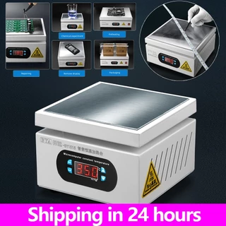 แผ่นทําความร้อนไฟฟ้า อลูมิเนียม 0-400℃ บอร์ดวงจรพิมพ์ หน้าจอ LCD สําหรับซ่อมแซมโทรศัพท์มือถือ BGA PTC Heating Plate