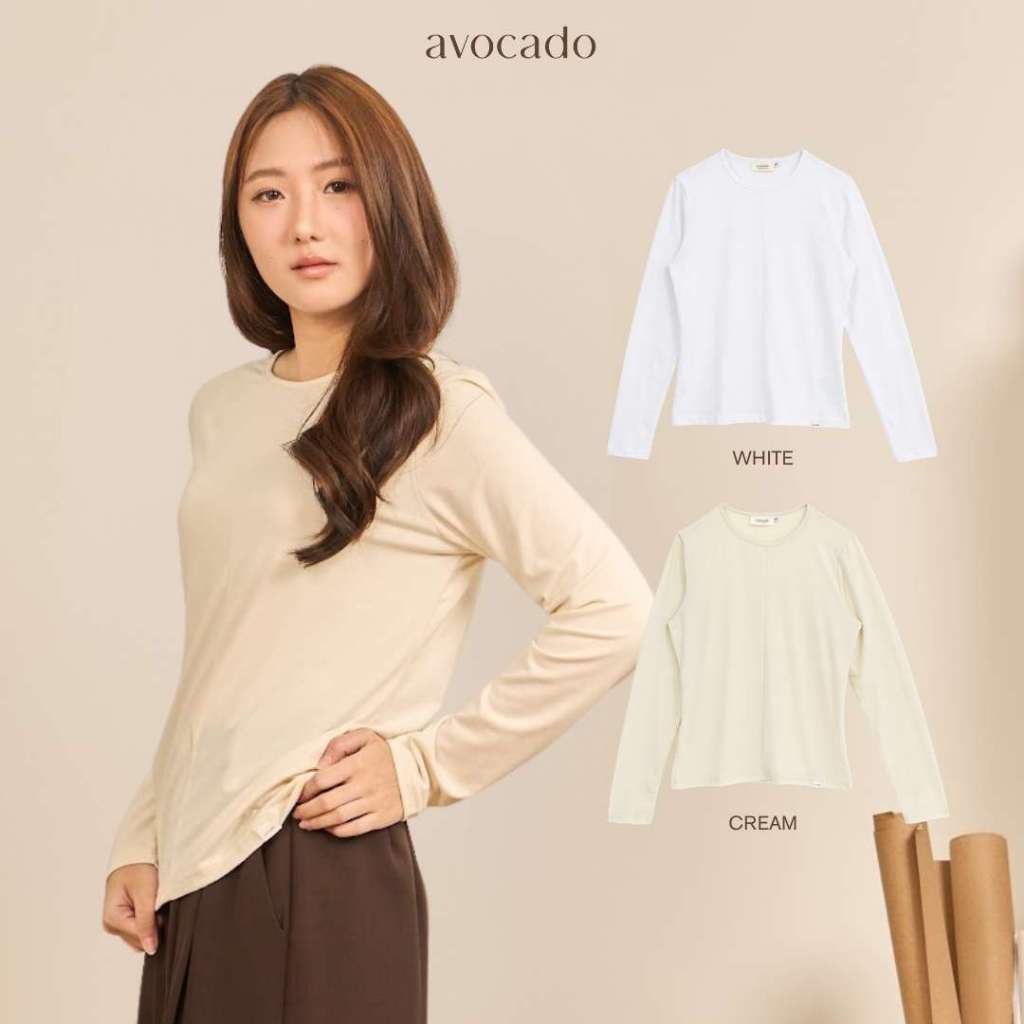 avocado - Silvi Top เสื้อแขนยาวเนื้อผ้าเบาๆ โปร่งๆ I มี 2 ไซส์