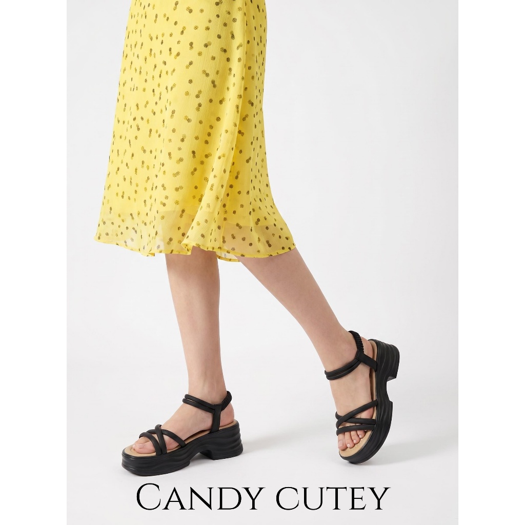 Candy Cutey รองเท้าแตะรัดส้น โดดเด่นด้วยดีไซน์สายรัดหน้าเท้าแบบไขว้ที่ให้ลุคที่ดูทันสมัยและโฉบเฉี่ยว รูปที่ 3