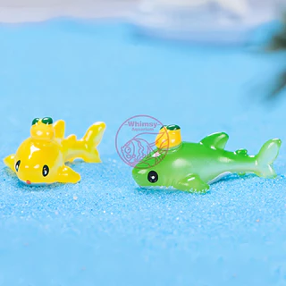ตุ๊กตาสัตว์ทะเลจิ๋วเรซิ่น หลายแบบ ฉลาม วาฬ ปลาโลมา ปลาหมึก ตกแต่งตู้ปลา มินิภูมิทัศน์ปลอดภัยสำหรับปลา