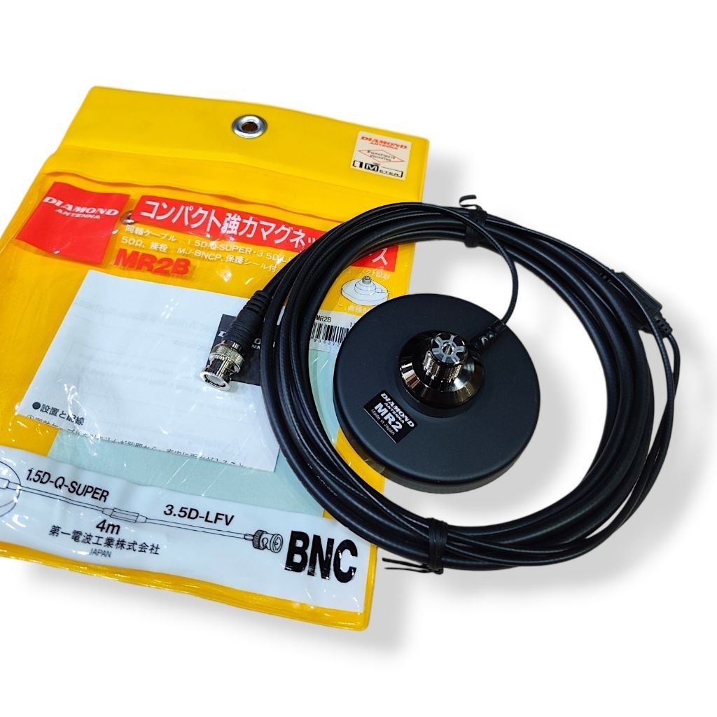 DIAMOND MR2B  ฐานแม่เหล็กติดรถยนต์คุณภาพสูง(สาย4 เมตร) ขั้วต่อแบบ BNC