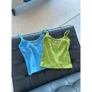 (สีใหม่🐳🫒)HAPTOP41 basic spaghetti top สายเดี่ยวเบสิคทรงสวย (happysummer.bkk)
