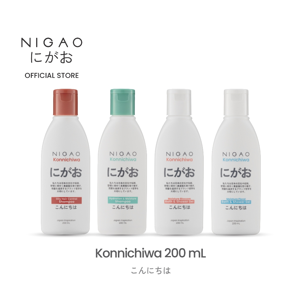 [แชมพูและเจลอาบน้ำ] NIGAO Konnichiwa I นิกาโอะ คอนนิจิวะ ผลิตภัณฑ์แชมพูและเจลอาบน้ำ 200 mL