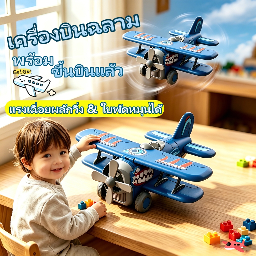 เครื่องบินฉลาม เครื่องบินเล่น รถของเล่นไซซ์ใหญ่ รถเครื่องบินแรงเฉื่อย ของเล่นผู้ชาย