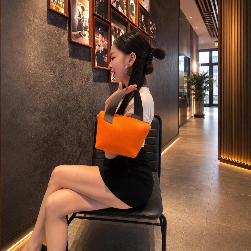 Maison Solan กระเป๋าถือผู้หญิงทอสไตล์นิมินัลิสต์หรูหรา Bucket Bag กระเป๋าไหล่ผู้หญิง