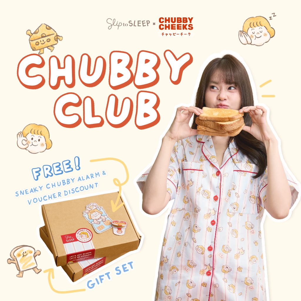 [Sliptosleep x Chubby Cheeks] ชุดนอน sliptosleep - Chubby Club Set