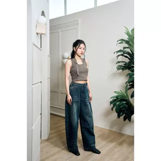 Niyom Jeans collection After The Rain : รุ่น BL004 กางเกงยีนส์ Unisex ทรงบอลลูน